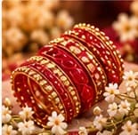 Bridal elegance in scarlet & gold #EVIKAJewellery