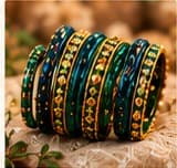 Royal emerald dreams for the festive season #TraditionalBangles